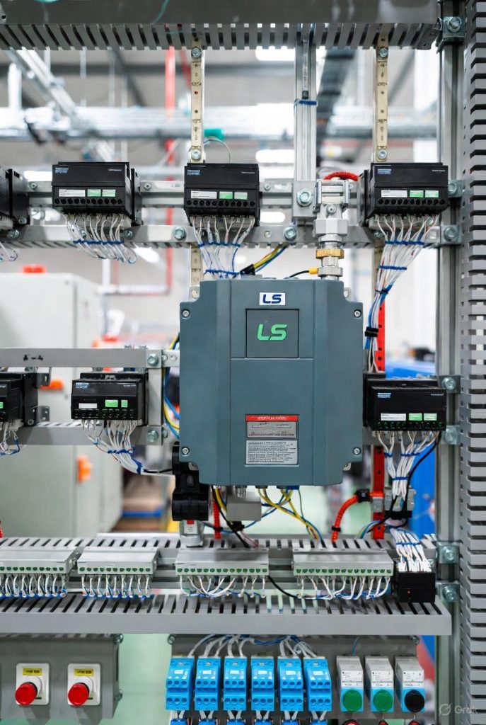 تعمیر اینورتر LS در تابلوی برق صنعتی - مجموعه الکترواسپادان متخصص در تعمیر درایو LS و عیب‌یابی خطاهای اینورتر صنعتی